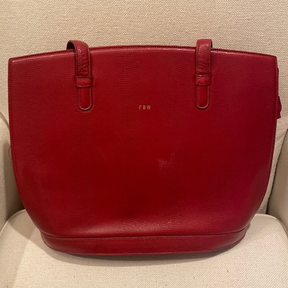MiMi DiCarlo Leather Red Tote - Picture 4 of 9